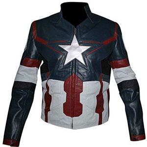 Heren Captain America Avengers Endgame Kostuum Chris Evans Biker leren jas collectie