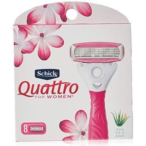 Schick Quattro voor vrouwen scheermes navulpatronen, 8 cartridges