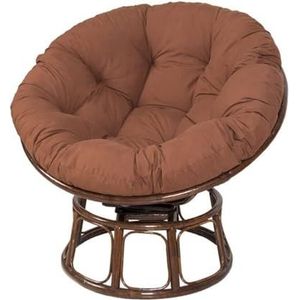 Papasan Ronde Stoelkussens, Zacht Dik Papasan Fauteuilkussen Rotan Fauteuilkussen for Buiten Tuin, Balkon en Woonkamer (Kleur: Le Noir, Maat: 150X150CM)(Brown,170X170CM)