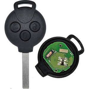 Auto sleutel draadloze afstandsbediening 1x behuizing + 1x onbewerkte + 1x zender 433/434 MHz + 1x batterij voor Smart 451