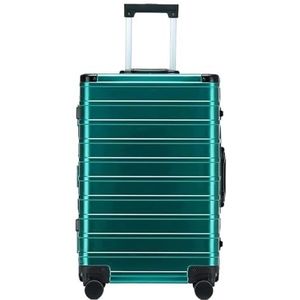 Bagage Klassieke Koffer Met Aluminium Frame, TSA-slot, Geen Ritssluiting En Stille Wielen Trolley Koffer (Color : E, Size : 24"")
