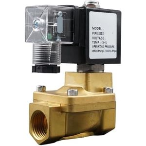XEOWHUPG 1 STKS AC220V magneetventiel 1/4 ""3/8"" 1/2"" 3/4 normaal gesloten waterklep 16 bar piloot diafragma (AC220V-VITON,1,25 Inch)