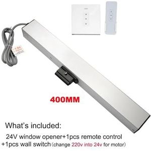 Automatische poortopener 400mm 300MM 200MM Smart Home Tuya Wifi Raamopener Tuya Gemotoriseerde Ketting Actuator Dakraam Openslaand met meervoudige bescherming (Color : Kit9 400mm)