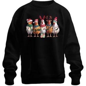 Kippenhouder - Kerstmis - Sweater - Zwart