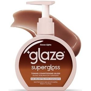 Glaze Supergloss Conditioning Hair Gloss – For Brown Hair with or w/out Highights – Adds Shine & Boosts Color, Semi-Permanent Color-Depositing Mask – 190 ml