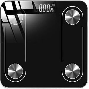 Digitale Lichaamsvetweegschaal Bluetooth-badkamerweegschalen Vloer Elektronische Slimme Bmi Bluetooth-weegschaal Menselijke Gewichtsbalans Gemakkelijk Te Gebruiken(Black)
