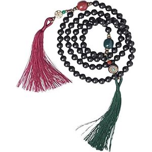 Kralenarmband, Mala Gebedskralen elastische armband, Gebedskralen Armband Boeddhisme, Mala Kralen Houten Manchet Ketting Meditatie, 10 Mm Tibetaanse Kralen Multiturn Wrap Sieraden (Kleur: Groen, Maat: