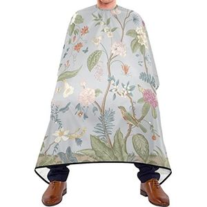 Kapper Cape 140x168cm, mooie wilde bloemen haarsnit cape grote kappers cape met kliksluiting of haak professionele salon cape, voor salon, kinderen, haarstyling