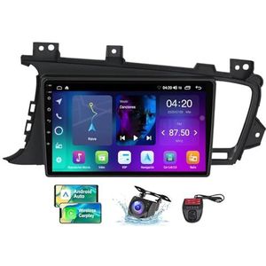 Android 13 Dual Din Car Stereo voor Kia Optima 3 TF 2010-2015 met 9 inch Touchscreen Media Player met Carplay Android Auto Bluetooth 4G WiFi GPS-navigatie FM/RDS SWC + achtercamera(NF-2)
