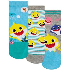 Pinkfong Kinder Baby Shark sokken 3 pak zachte sokken voor jongens of meisjes Veelkleurig 27-30
