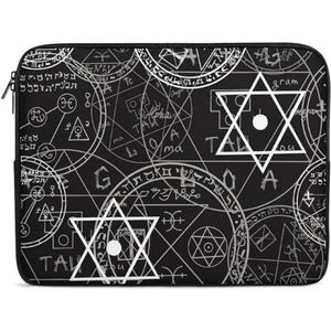 Occult Symbolen Laptop Sleeve Case Casual Computer Beschermhoes Slanke Tablet Draagtas 10 inch