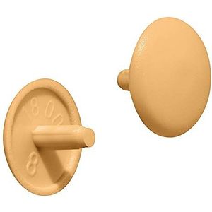 Gedotec Meubelafdekkappen beige RAL 1015, schroefafdekkingen, kunststof schroefdop rond, H1123, sluitstop voor kopgatboring PZ2, Ø 12 x 2,5 mm, 20 stuks, afdekstop rond