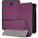 Xuanbeier Ultra Slim hoesje compatibel met Samsung Galaxy Tab A 10.1 SM-T580 T585, staande hoes met automatische slaap-/waakfunctie, paars