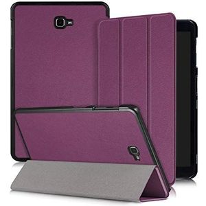 Xuanbeier Ultra Slim hoesje compatibel met Samsung Galaxy Tab A 10.1 SM-T580 T585, staande hoes met automatische slaap-/waakfunctie, paars