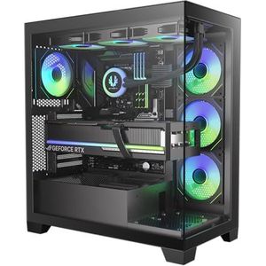 BitFenix - CETO High AirFlow - PC Gaming Case - Zwart - Panoramisch Tempered Glass