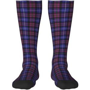 YsoLda Kousen Compressie Sokken Unisex Knie Hoge Sokken Sport Sokken 55Cm Voor Reizen, Trots Van Schotland Fashion Tartan, zoals afgebeeld, 22 Plus Tall