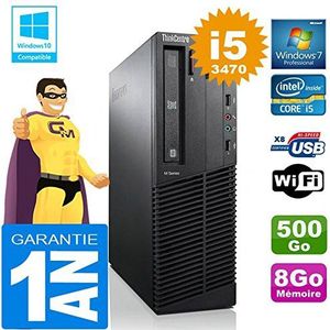 Lenovo PC M92p SFF Core I5-3470 RAM 8 GB harde schijf 500 GB DVD-brander WiFi W7 (gereviseerd)