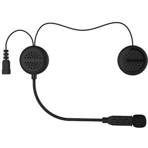 QSPORTPEAK Motorhelm Bluetooth Headset, Bluetooth 5.0 Headse Intercom, HD geluidskwaliteit S1, speciaal ontworpen voor veiligheid motorfiets rijden, sluit 2 mobiele telefoons aan