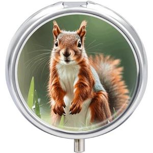 Leuke Eekhoorns Pil Doos Pil Case Pil Organizer Geneeskunde Pil Organizer Wekelijkse Pil Organizer Pil Houder Kleine Pil Case Pil Containers Pil Houder voor Portemonnee