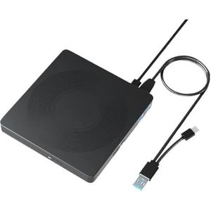 Extern Dvd-station USB 3.0&Type C SD/TF-kaartlezer Draagbare 6in1 Schrijver Brander Speler Heldere Beeldkwaliteit Stabiele Audio