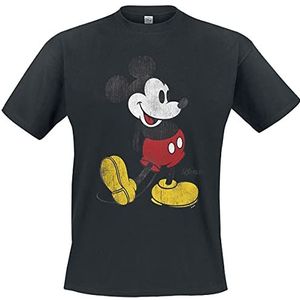 Mickey & Minnie Mouse Vintage Micky T-shirt zwart S