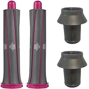 1 Paar 30mm/1.2in Lange Haar Curling Vaten Krultang Tube Wand Voor Dyson Airwrap Styler, met 2 Adapter voor Dyson Föhn Converteren naar Krultang Styler