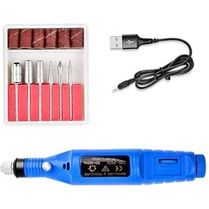 5 Pcs Professionele nagelboorslijper | Elektrische manicure boorset - Vijlslijper Manicure Pedicuregereedschap, met 6-delige hulpstukken en schuurbanden Abbto
