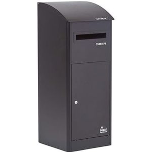 SMART PARCEL BOX™ - Extra grote pakketbrievenbus, zwart met schuin dak