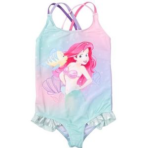 Disney Arielle badpak met ruches voor meisjes, kinderzwempak, turquoise, turquoise, 92 cm