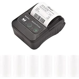 Draagbare 58 mm thermische bonprinter 2 inch mini mobiele zakprinters met 6 thermische papierrollen USB & draadloze BT-verbinding Compatibel met Windows/Android/iOS for Office Market/878 (Color : cza