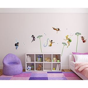 Komar - Disney - Deco-sticker FAIRIES - 50 x 70 cm - Muurtattoo, Muursticker, Muurstickers, Tinker Bell, Feen, Think, Bloemen - 14049h