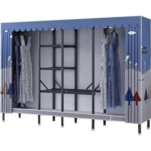 Draagbare Garderobekast Metalen Stalen Frame Kledingkast 170 cm/190 cm/230 cm Grote Kasten Voor slaapkamer Garderobekast