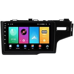 Dubbele DIN Android 14 autoradio voor Honda Jazz Fit 2014-2015 9 Duim QLED Touch screen-met Draadloze Carplay Android Auto GPS navigatie 4G WiFi Stuurwielbediening achteruitrijcamera(RHD,P3 WIFI 4-Cor
