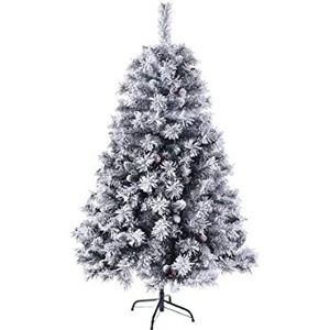 SVITA Kerstboom kunstwit met sneeuw met 371 takpunten incl. metalen standaard (Luvi-naalden | 150cm)