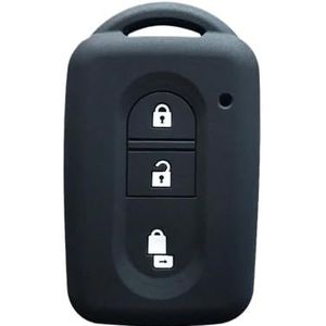 Sleutelbehuizing houder Siliconen Sleutelhouder Sleutelhanger Voor NV200 Pathfinder R51 Qashqai G10 Sleutel Auto Accessoires Case Cover Shell Voor Tiida Sleutelbehuizing(Black with white)