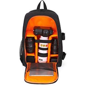 Allacki Waterdichte Schokbestendige Camera Bag Verstelbare Multifunctionele Rugzak (Oranje)