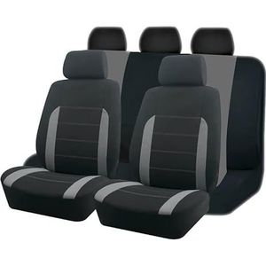 Stoelhoezen Beschermhoezen Universal Sports Polyester Autostoelhoesset Past Op De Meeste Auto's Effen Stof Bicolor Stijlvolle Autostoelbeschermer(Type C Gray 5 seat)