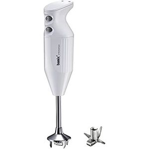 bamix Staafmixer set M160 ONE incl. multifunctioneel mes van roestvrij staal, 160 Watt, 2 standen, Made in Switzerland, Wit