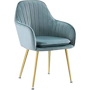 GEIRONV 1 stks fluwelen keukenstoel, verstelbare rotatie antislip voet woonkamer fauteuil voor balkon appartement make-up stoel Eetstoelen (Color : Light green)
