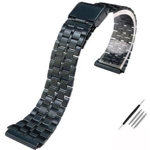 WAHRE Retro Kleine Vierkante Metalen Horlogeband Geschikt For Casio A158WA A168 / A159 / A169 / B650 / AQ230 Roestvrijstalen Armband 18 Mm (Color : B blue, Size : 18mm)