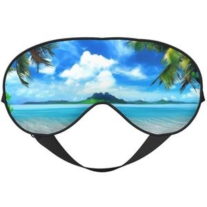 CRJSYCBYB Het Zee Gedrukte Zachte Oogmasker Slapen Oogmasker Reizend Oogmasker