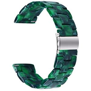 ENICEN Hars Watch Band Compatibel met Fitbit versa 3 / Fitbit Sense Smart Polsband Accessoires Dames Mannen Hars Armband Strap for Fitbit Sense (Color : Dark green flower)