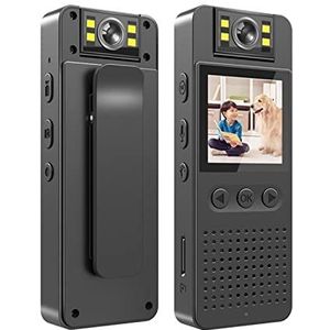 Actiecamera 1080P HD Mini Camera Met LED Scherm Kleine Camcorder Bewegingsdetectie Loop Recording Camcorders for Office Home Ondersteuning DV (Color : 1080P, Size : 64GB)