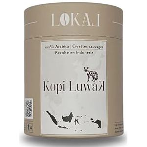 Kopi Luwak (koffie van dieren die vrij leven), koffiebonen, 100% Arabica, 100 g