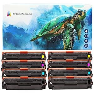 Printing Pleasure Set van 8 Laser Toner Compatibel met HP LaserJet Pro 200 Color M251 n/nw MFP M276 n/nw Canon LBP7110CW MF8230CN MF8280CW | CF210X CF211A CF213A CF212A 131X 131A 731