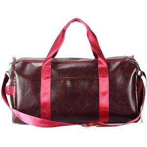 Reisplunjezak Sporttas PU-lederen Gymreistas, Handbagage Weekendtas Met Schoenenvak Weekendtas (Color : B, Size : 47 * 18.5 * 25cm)