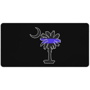 SOUTH CAROLINA PALMETTO MOON POLICE THIN BLUE LINE Fashion Bureau Muismat Antislip Gaming Muismat Accessoires Decor 30x60cm