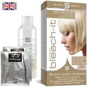 Smart Beauty Blonde Bleach-It, de ultieme lichtmaker voor donker haar, perfect voor accentuering en levendige pastelkleuren, haarbleekset, veganistisch en dierproefvrij