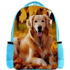 TFCOCFT Reisrugzak voor mannen, rugzak voor vrouwen, herfst Golden Retriever bladeren, rugzak, S9x8pa55axgxwp, 10.5x8x16.5 in, Rugzak Rugzakken