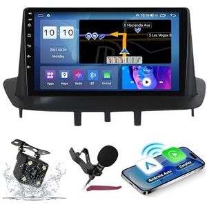 Android 14 Auto Stereo Navi voor R-enault Megane3 (2008-2014) 9 ""QLED-scherm Autoradio met draadloze carplay Android Auto GPS-navigatie met Bluetooth5.0 HIFI FM 5G-WiFi SWC RDS MIC,M200s